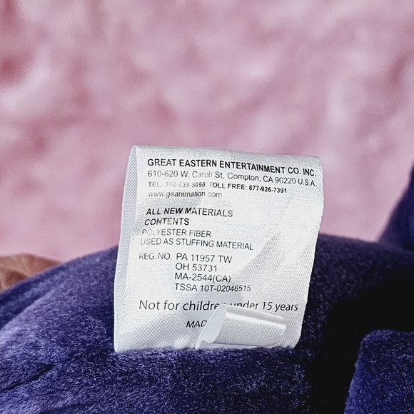 Sailor Moon Luna Cat Purple Plush 18" Backpack - Picture 7 of 7